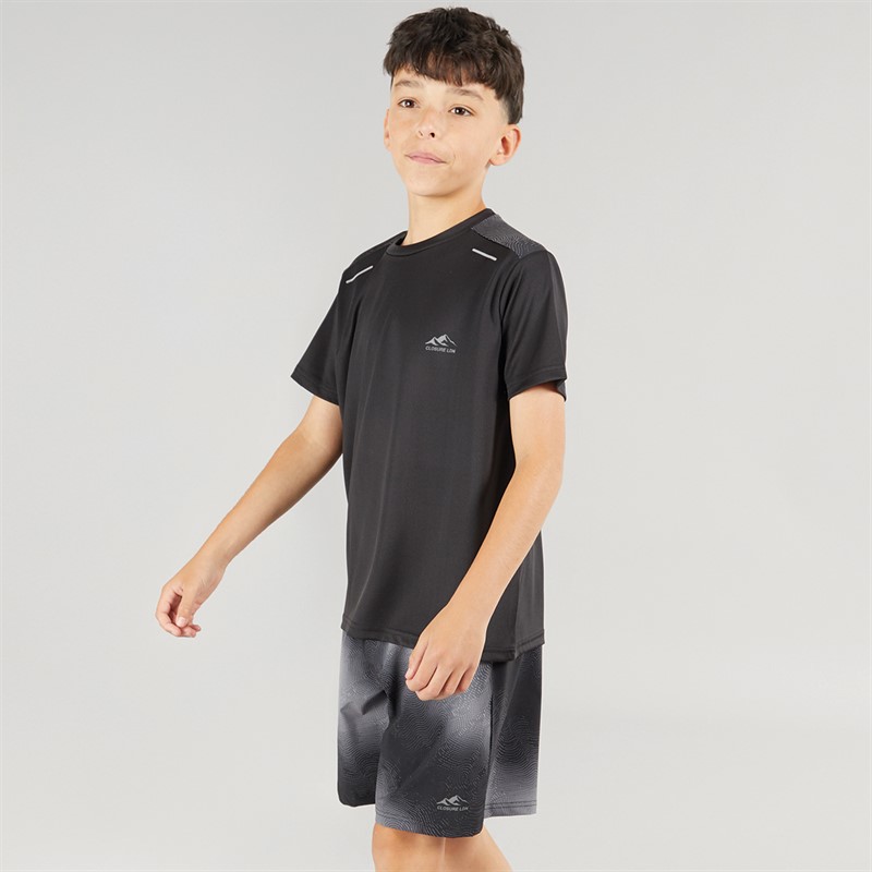 Boys Cloud Print Co-Ord Set Black - Size 10/11Y