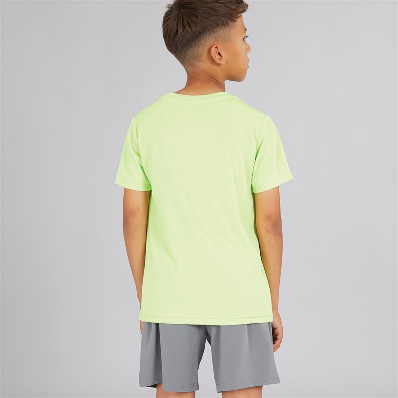 Closure London Boys Training Poly T-Shirt And Shorts Co-Ord Set Bright Match/Mid Grey