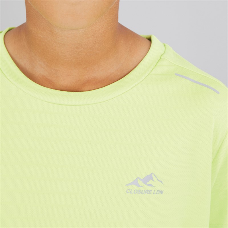 Closure London Boys Training Poly T-Shirt And Shorts Co-Ord Set Bright Match/Mid Grey