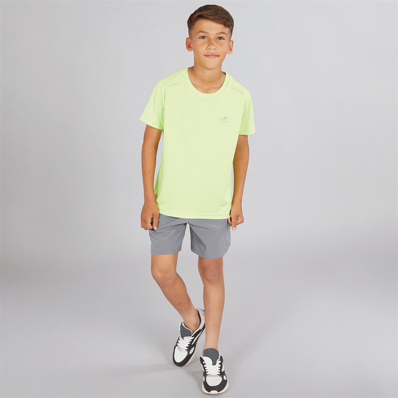 Closure London Boys Training Poly T-Shirt And Shorts Co-Ord Set Bright Match/Mid Grey