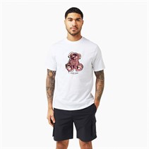 Closure London Mens Graffiti Outline Teddy T-Shirt White