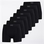 Closure London Mens Seven Pack Boxer Shorts Black
