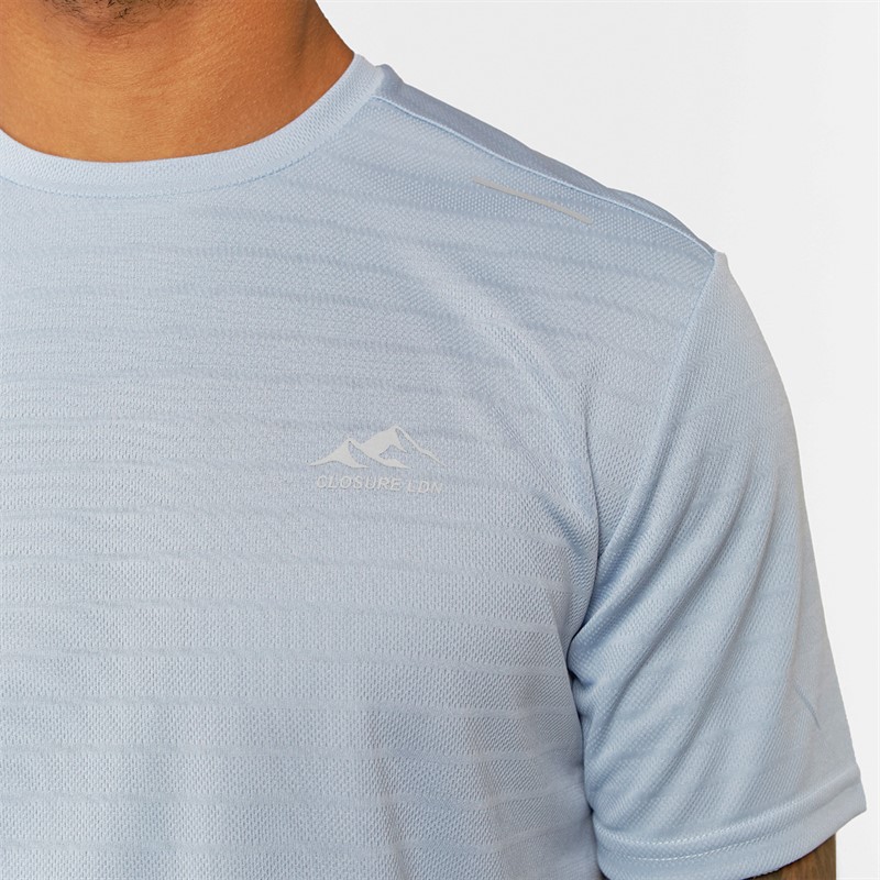 Closure London Mens T-Shirt And Shorts Set Dusty Blue/Blue