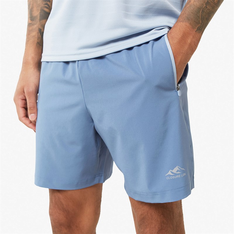 Closure London Mens T-Shirt And Shorts Set Dusty Blue/Blue