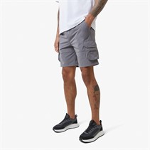 Closure London Mens Tech Stretch Poly Utility Shorts Charcoal