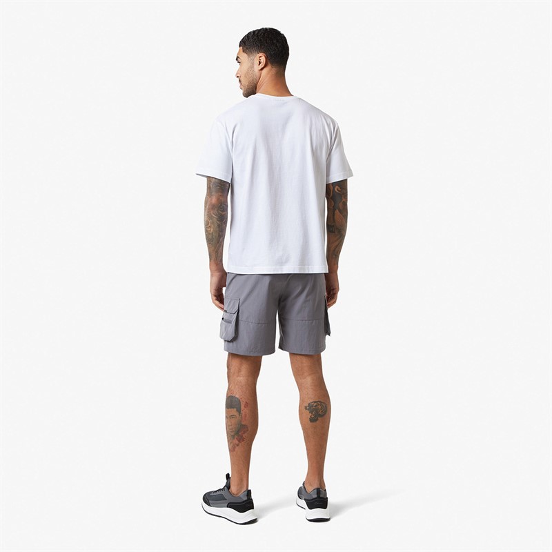 Closure London Mens Tech Stretch Poly Utility Shorts Charcoal