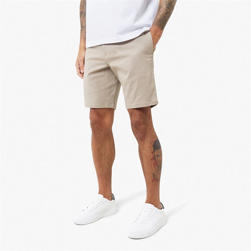 Mens Relaxed Chino Shorts Stone - Size XS