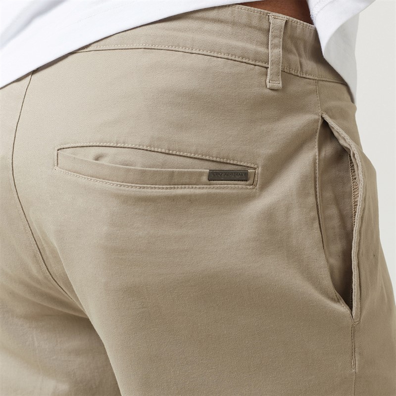 Closure London Mens Relaxed Chino Shorts Stone