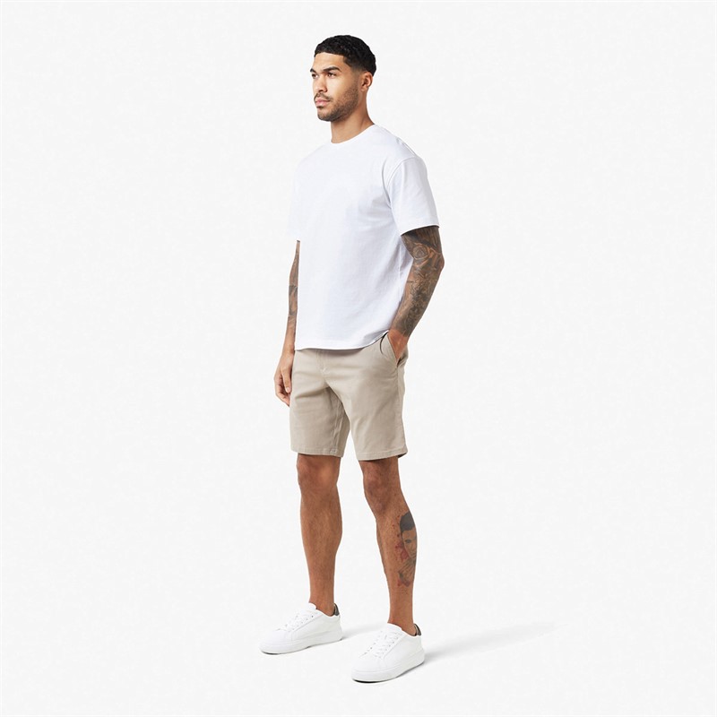 Closure London Mens Relaxed Chino Shorts Stone