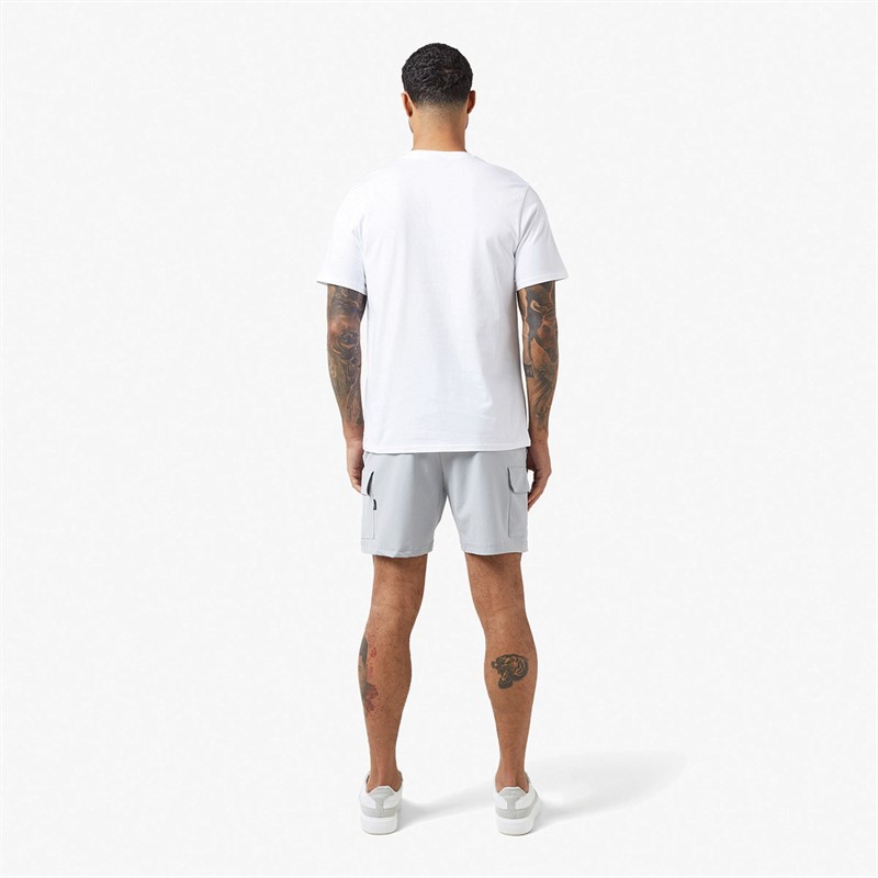 Closure London Mens Contrast Nylon Pocket Twinset White/Grey