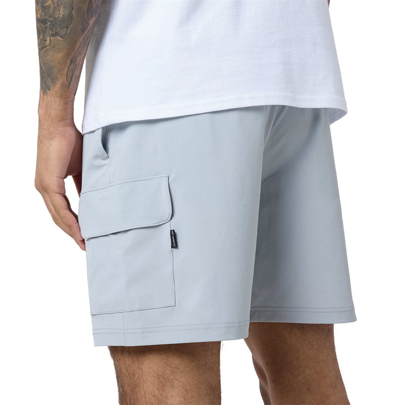 Closure London Mens Contrast Nylon Pocket Twinset White/Grey