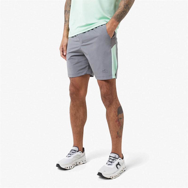 Closure London Mens Colour Block Twinset Neon Mint/Mid Grey