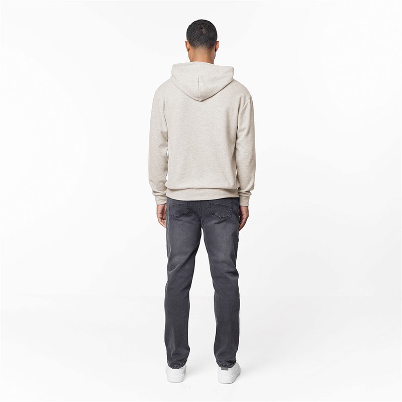 Closure London Mens Soft Knit Hoodie Stone