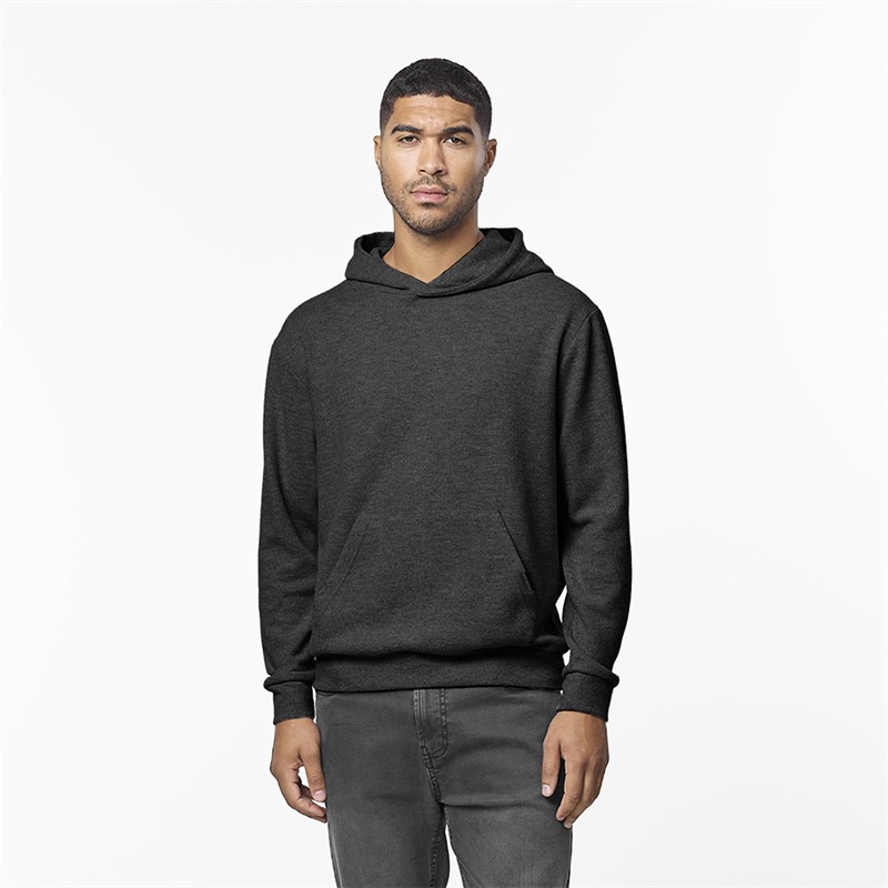 Closure London Mens Soft Knit Hoodie Charcoal