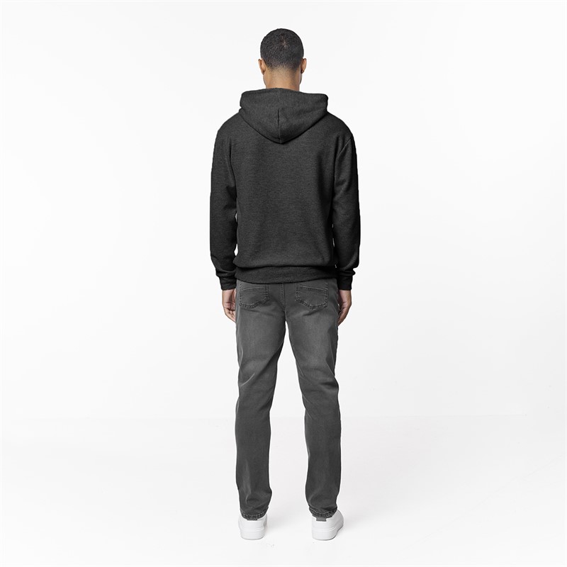 Closure London Mens Soft Knit Hoodie Charcoal