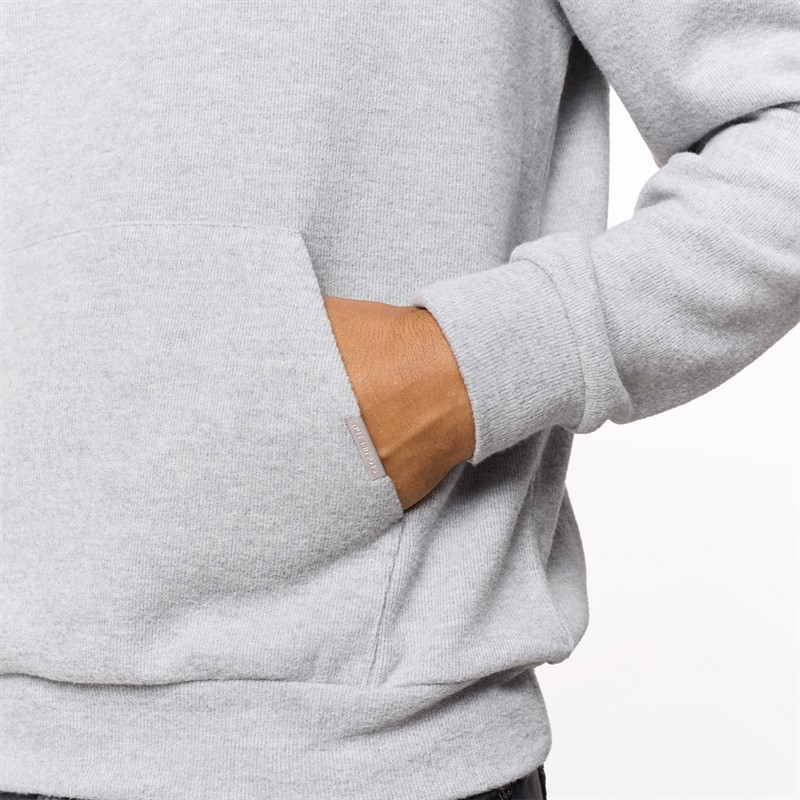 Closure London Mens Soft Knit Hoodie Grey Marl