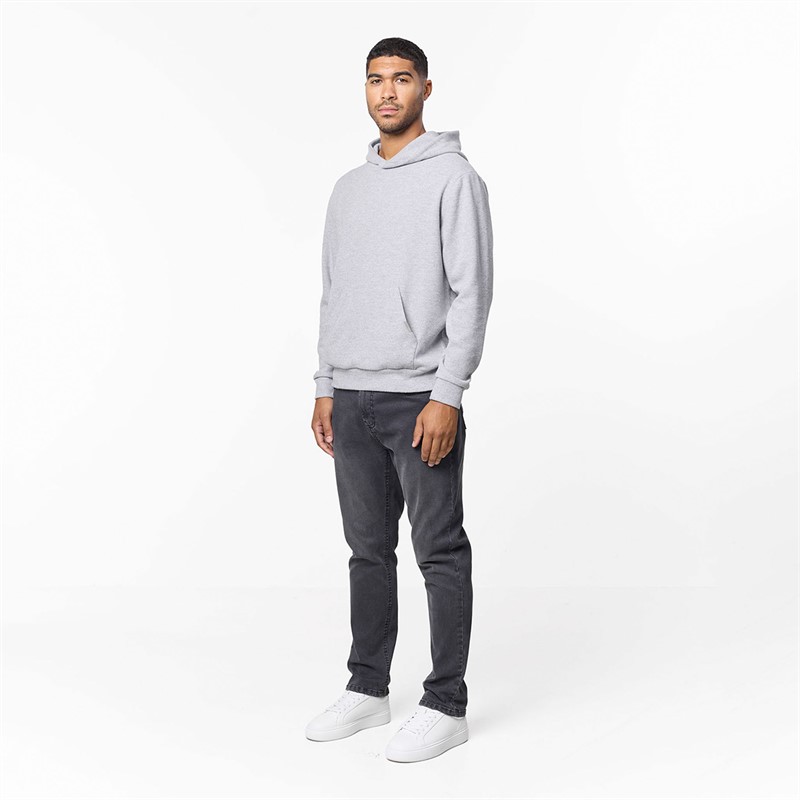 Closure London Mens Soft Knit Hoodie Grey Marl