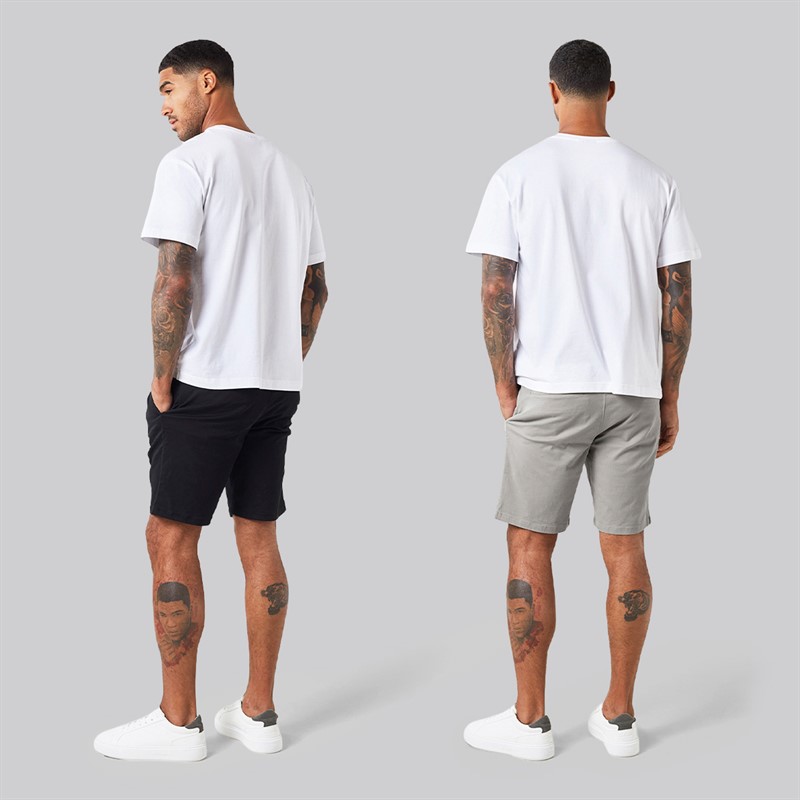 Closure London Mens Two Pack Chino Shorts Navy/Light Grey