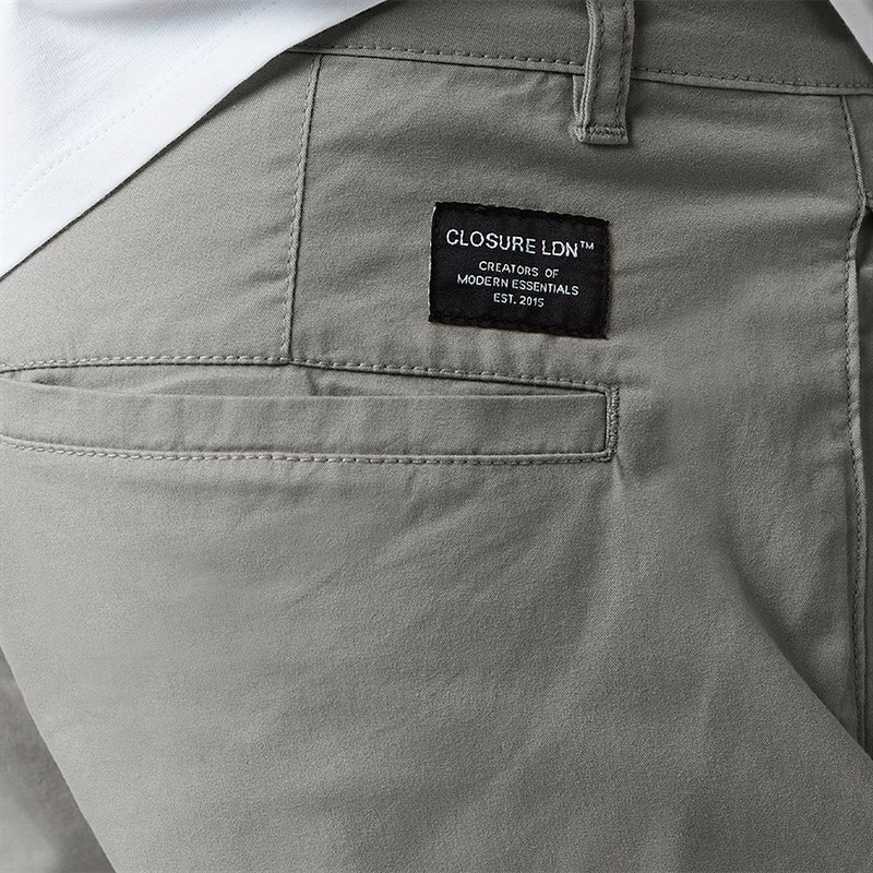 Closure London Mens Two Pack Chino Shorts Navy/Light Grey