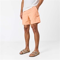 Closure London Mens Cargo Swim Shorts Peach 236