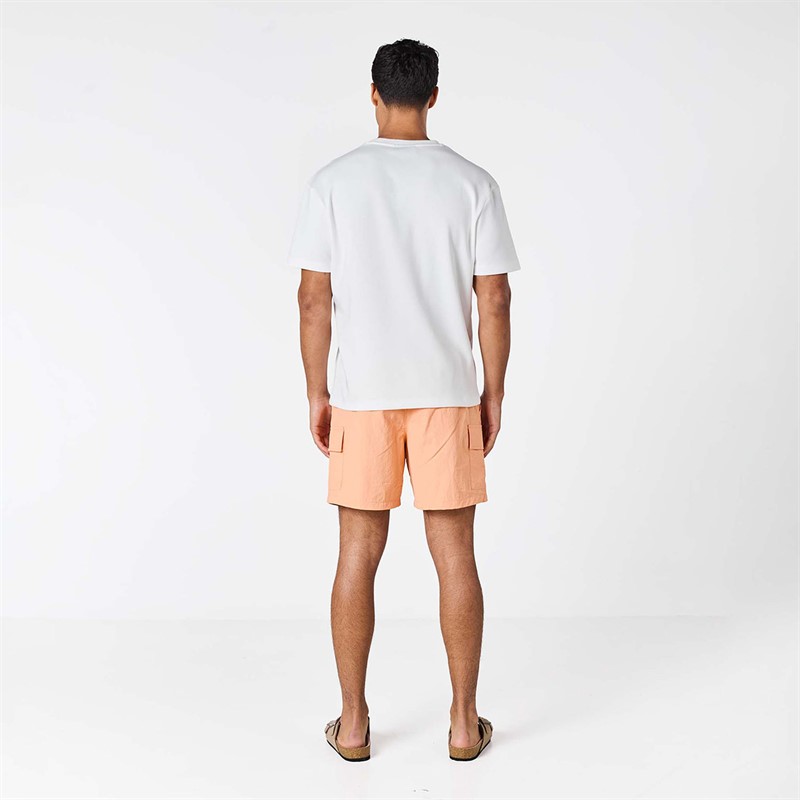Closure London Mens Cargo Swim Shorts Peach 236