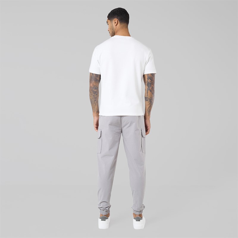 Closure London Mens Utility Cargo Pants Ice Grey