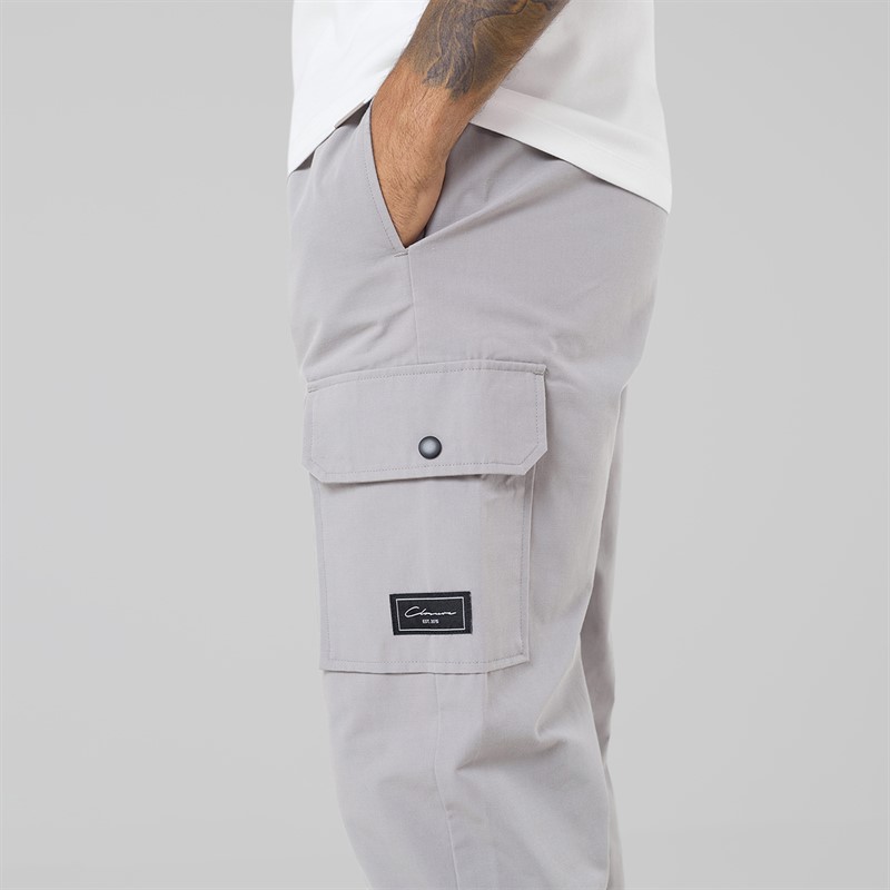 Closure London Mens Utility Cargo Pants Ice Grey