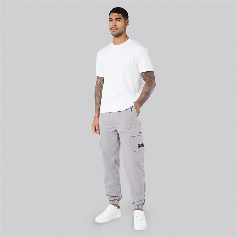 Closure London Mens Utility Cargo Pants Ice Grey