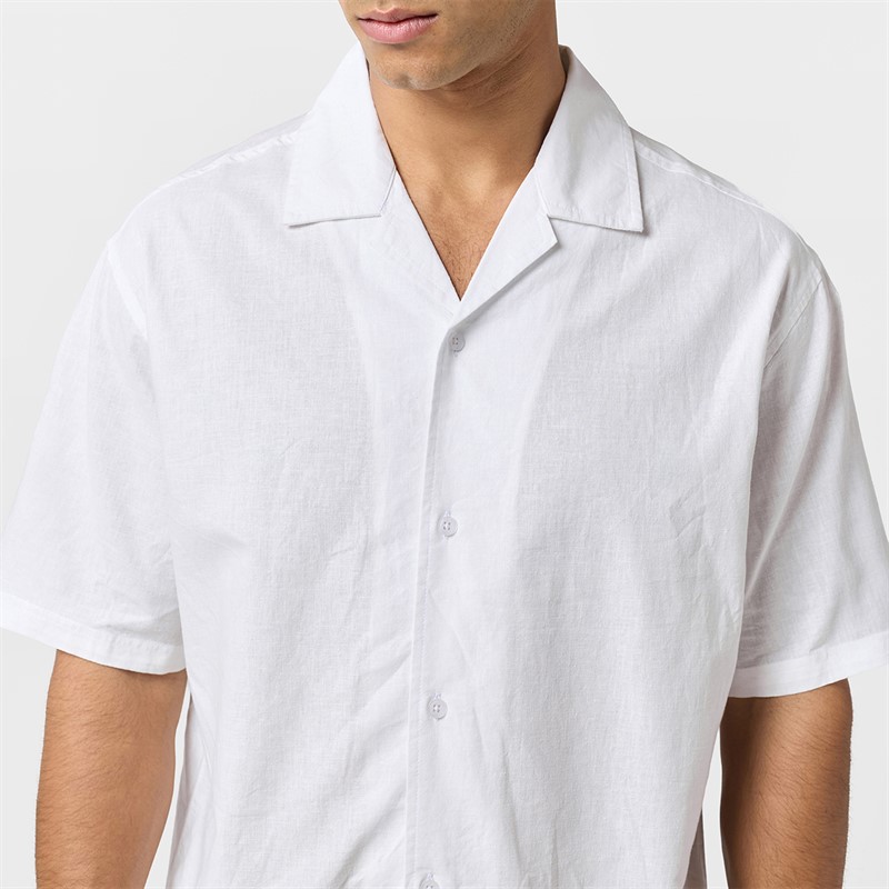 Closure London Mens Linen Shirt White