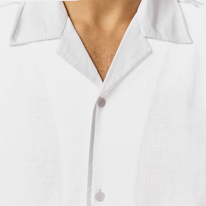 Closure London Mens Linen Shirt White