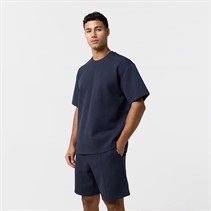 Closure London Mens Relaxed Scuba T-Shirt Navy