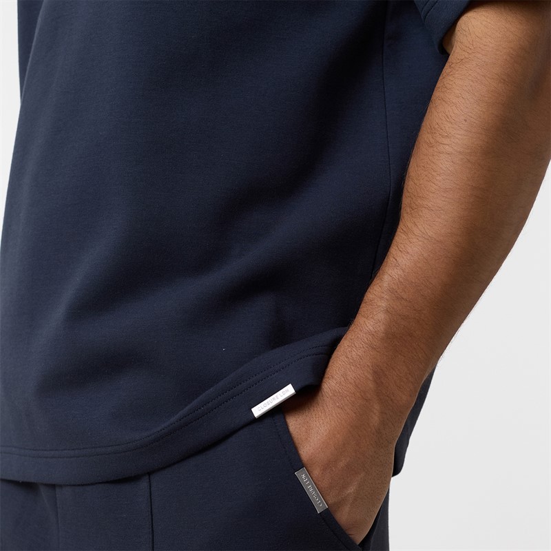 Closure London Mens Relaxed Scuba T-Shirt Navy