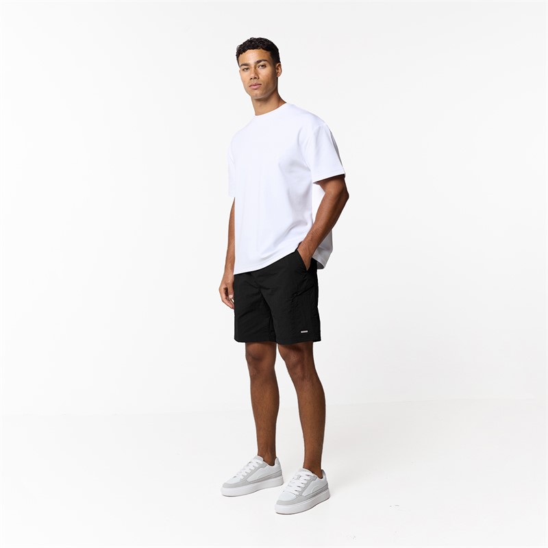 Closure London Mens Zip Tech Pocket Shorts Black