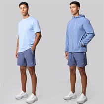 Closure London Mens Contrast Zip Tri Set Washed Blue/Navy