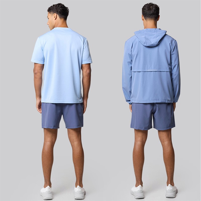 Closure London Mens Contrast Zip Tri Set Washed Blue/Navy