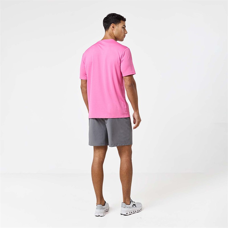 Closure London Mens T-Shirt And Shorts Set Pink/Charcoal