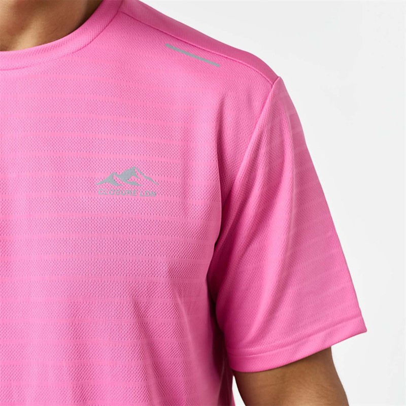 Closure London Mens T-Shirt And Shorts Set Pink/Charcoal