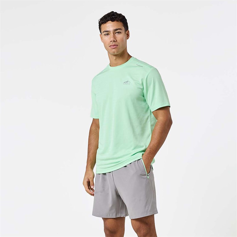 Closure London Mens T-Shirt And Shorts Set Neon Neon Mint/Mid Grey