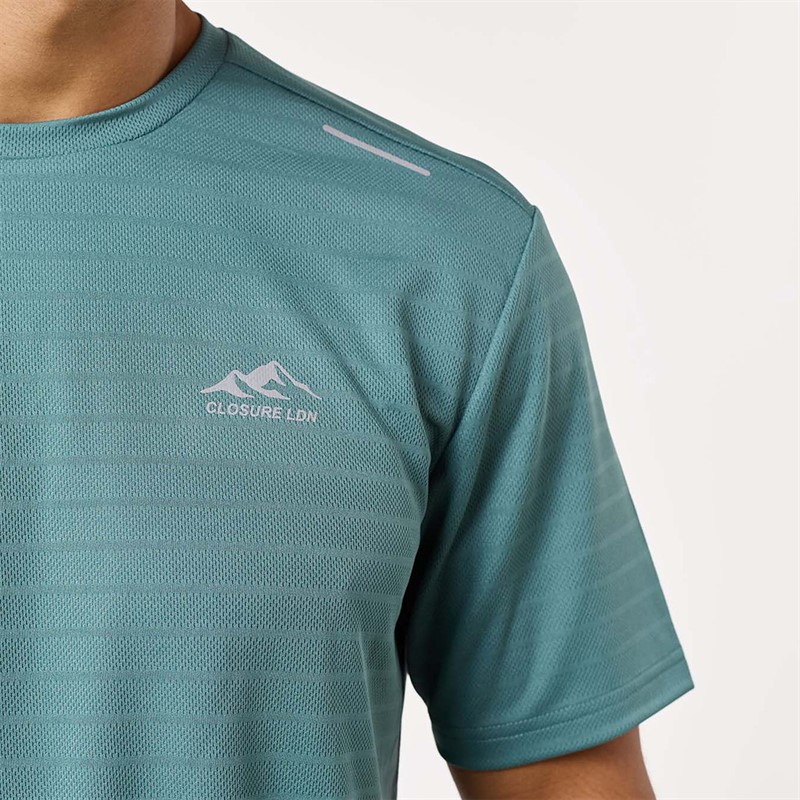 Closure London Mens T-Shirt And Shorts Set Teal/Graphite