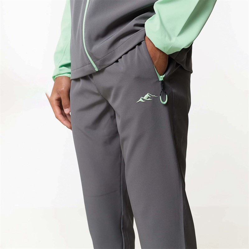 Closure London Mens Tech Tracksuit Charcoal/Neon Mint