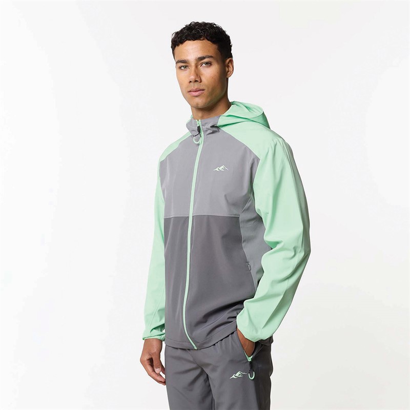 Closure London Mens Tech Tracksuit Charcoal/Neon Mint