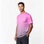 Closure London Mens Ombre Poly T-Shirt Pink/Charcoal