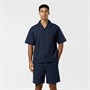 Closure London Mens Linen Shirt And Shorts Set Navy