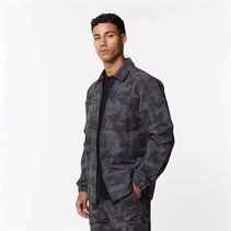 Closure London Mens Ripstop Camo Utility Over-Shirt Black Camo