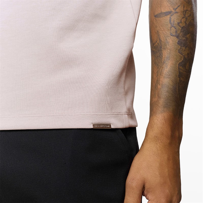 Closure London Mens Relaxed Scuba T-Shirt Stone