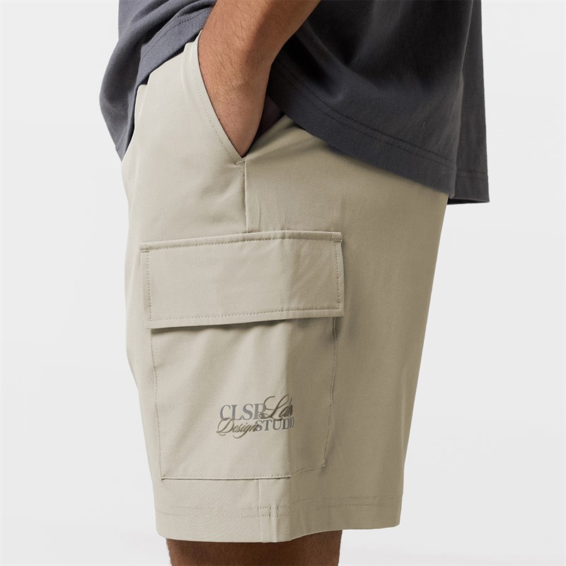 Closure London Mens Studio T-Shirt And Pocket Shorts Set Charcoal/Stone
