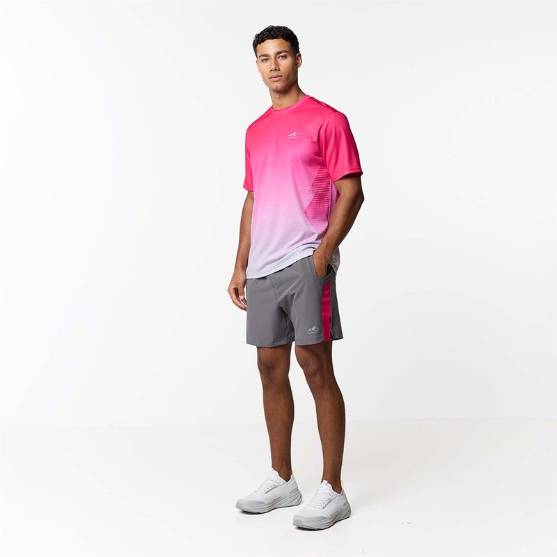 Closure London Mens Gradient Print Twinset Pink/Charcoal