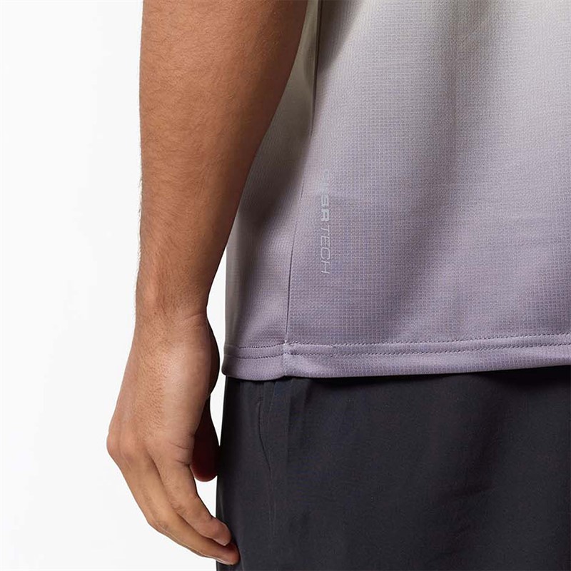 Closure London Mens Ombre Poly T-Shirt Lime/Charcoal