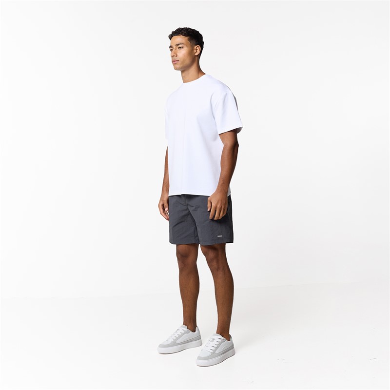 Closure London Mens Zip Tech Pocket Shorts Charcoal