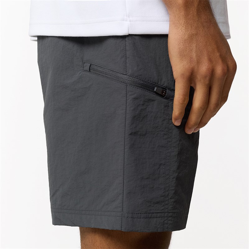 Closure London Mens Zip Tech Pocket Shorts Charcoal
